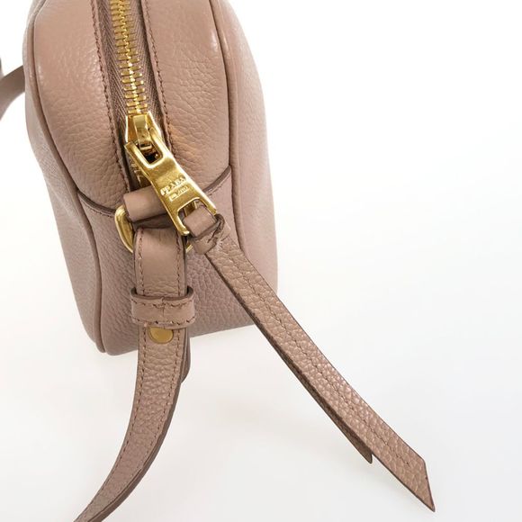 Prada Vitello Phenix Crossbody Graige Cipria Leather Shoulder Bag - Picture 10 of 16